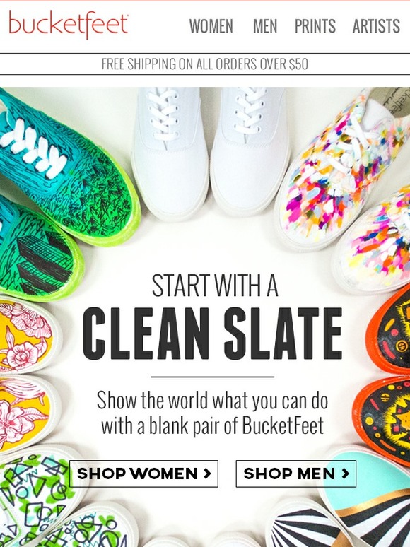 Bucketfeet Your art on our shoes. Milled