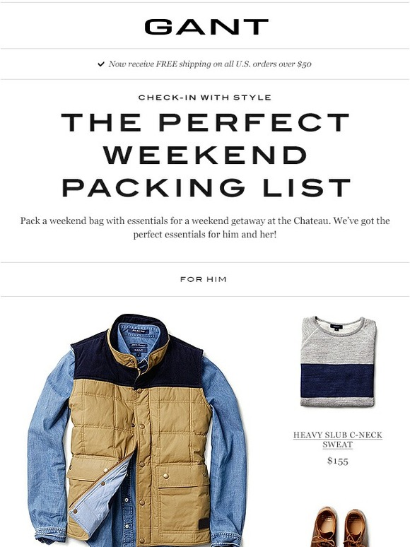 Gant: The perfect weekend packing list | GANT Pre-Spring 2015 | Milled