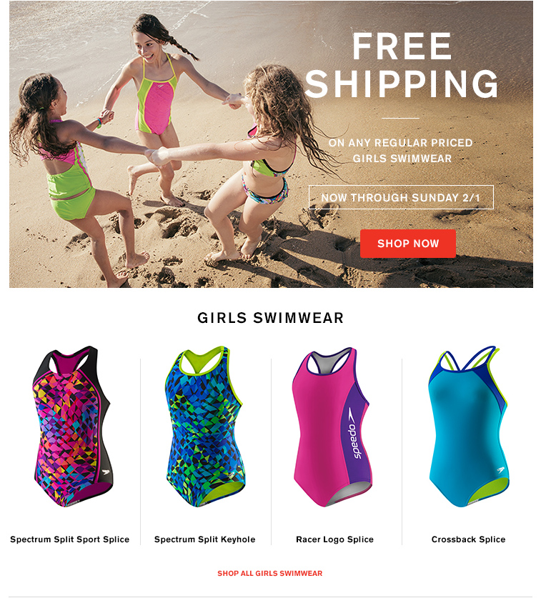 Speedo USA: Free Shipping On Girls Swimwear | Milled