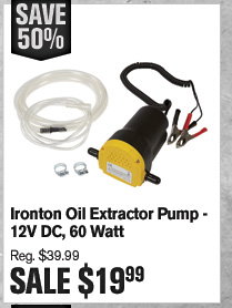 Ironton 12 Volt Oil Extractor Pump