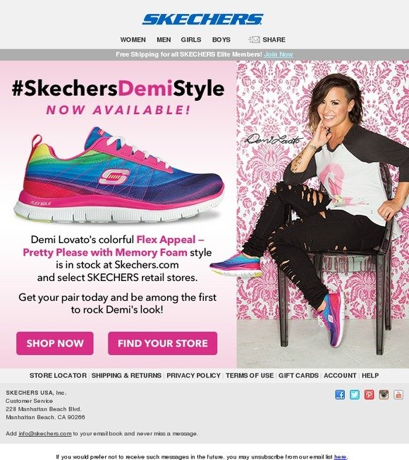 SKECHERS: Demi Lovato's SKECHERS Style 