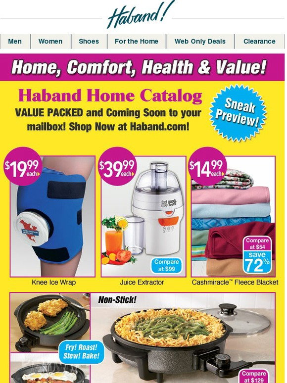 Haband Home, Comfort, Health & Value! Home Catalog Sneak Preview! Milled