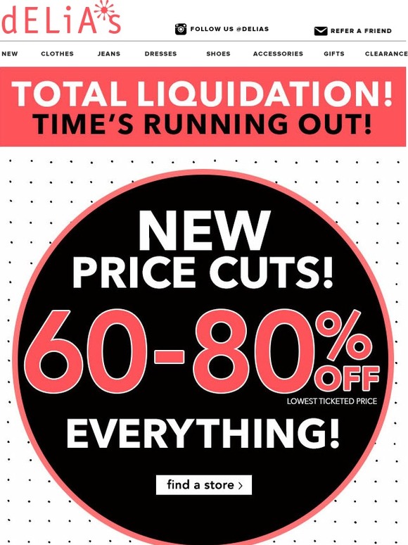 NEW PRICE CUTS + $8 JEANS!