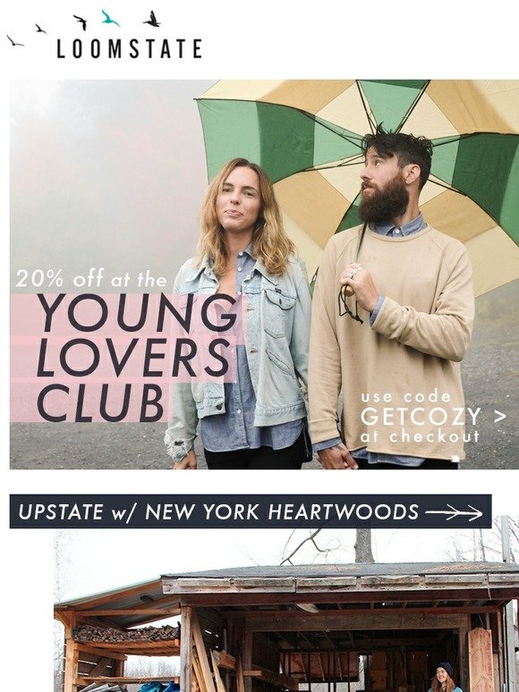 ➳ upstate w/ NY Heartwoods + 20% off for young lovers ➳