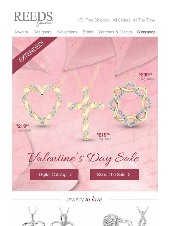 Reeds Jewelers Extended Valentines Day Sale! Milled