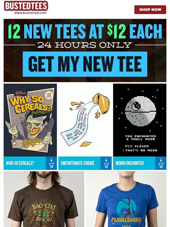 Busted teen com Busted Tees Why So Cereals 12 New Tees At 12 Each For 24 Hours Milled