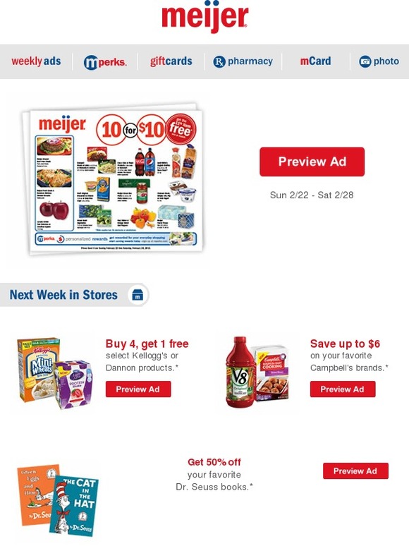 Meijer Sneak a Peek at Next Week's Ad Milled