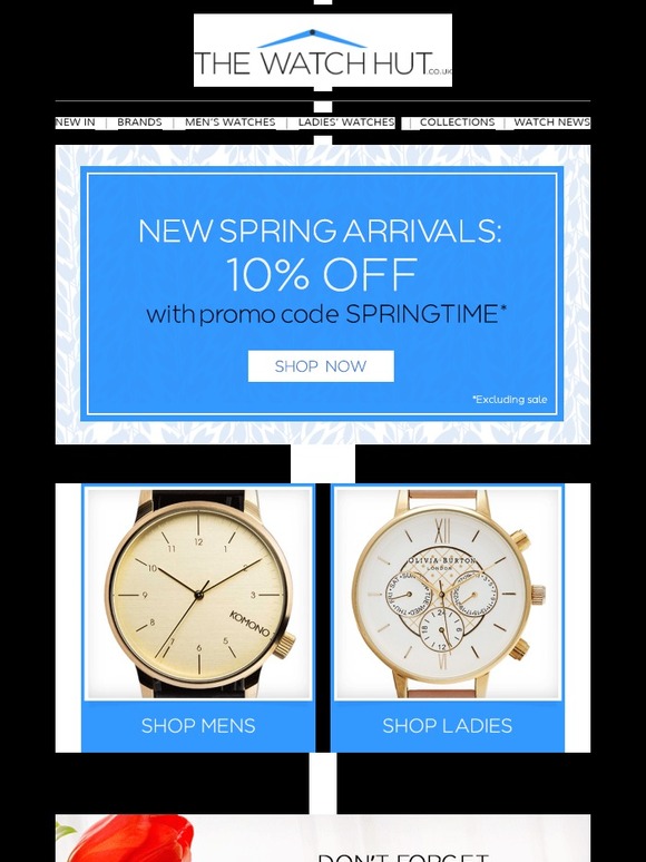 The Watch Hut ☀ New Spring Arrivals. 10 OFF For a Limited Time Milled