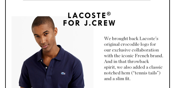 lacoste for j crew