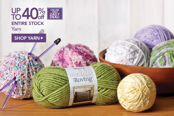 Jo-Ann Fabric and Craft Store: All Yarn on Sale Today Only + $1.99 ...