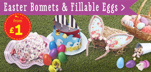 Shop Easter Bonnets and Fillable Eggs