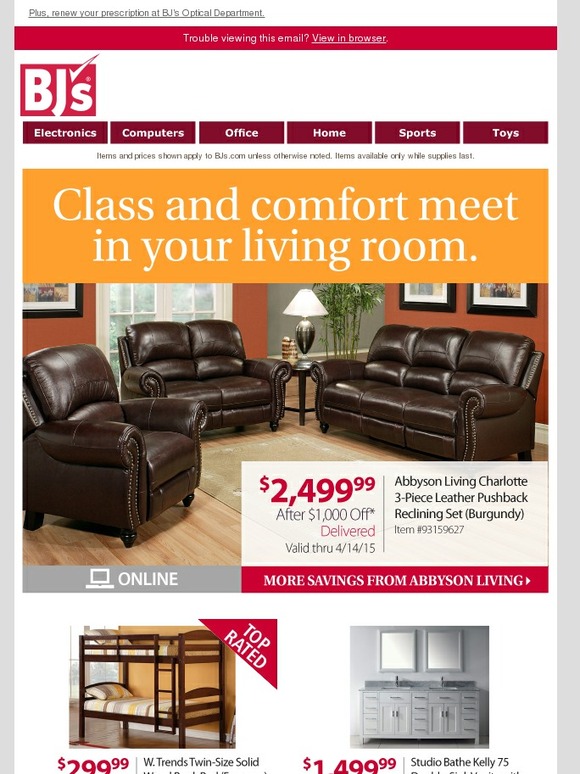 BJs Wholesale Club Upgrade your furniture huge savings! Milled