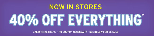 40% Off Everything