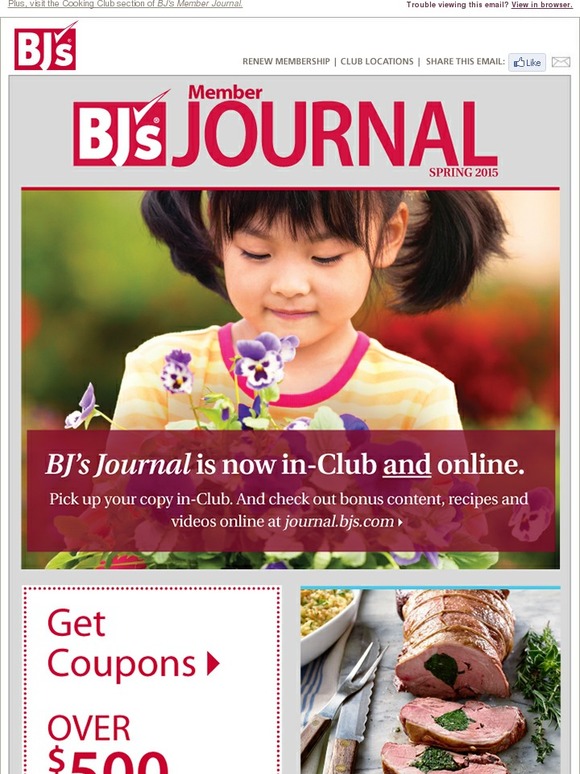 BJ's Wholesale Club Your NEW BJ's Member Journal is online! Milled