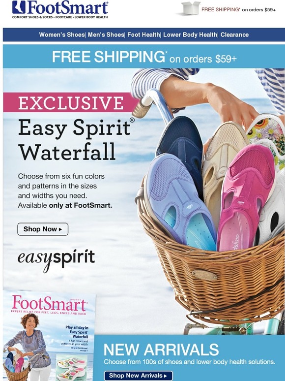FootSmart Meet Easy Spirit WATERFALL—Only at FootSmart! Milled
