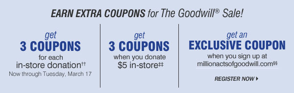 Bonton: Ends TODAY: $50 coupon • Goodwill Sale going on now! | Milled