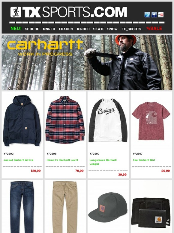 TOP Brand Carhartt - Neuheiten Frauen!