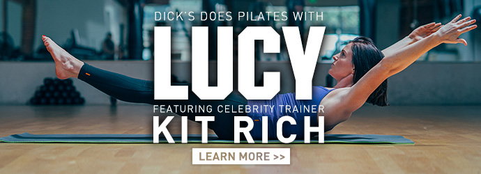 DICK'S DOES PILATES WITH LUCY FEATURING CELEBRITY TRAINER KIT RICH | LEARN MORE >>