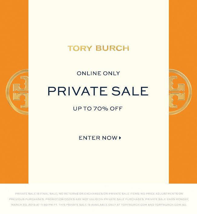 Tory Burch: Your special invitation: Private Sale starts now | Milled