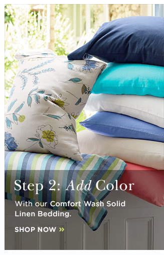 SHOP COMFORT WASH SOLID LINEN BEDDING