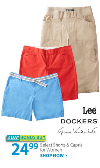 $24.99 Select Shorts & Capris for Women