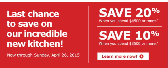 Last chance to save on our incredible new kitchen!