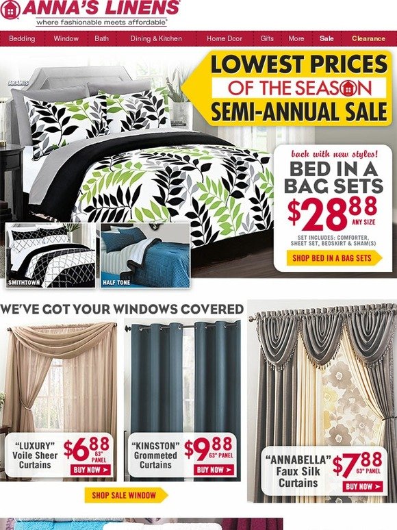 Semi-Annual Sale: Lowest Prices of the Season!