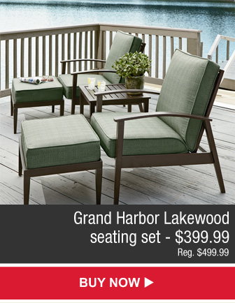 Grand Harbor Lakewood seating set - $399.99 Reg. $499.99 | BUY NOW
