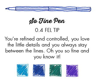 So fine felt top pen