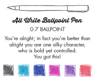 All write ballpoint pen