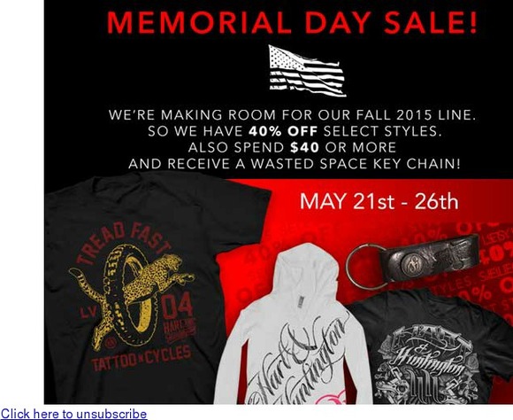 40% off Memorial Day Sale - While Supplies Last!