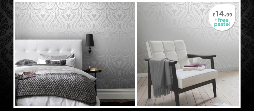 I Love Wallpaper Zion Metallic Wallpaper in Grey and Gold - Wallpaper from  I Love Wallpaper UK