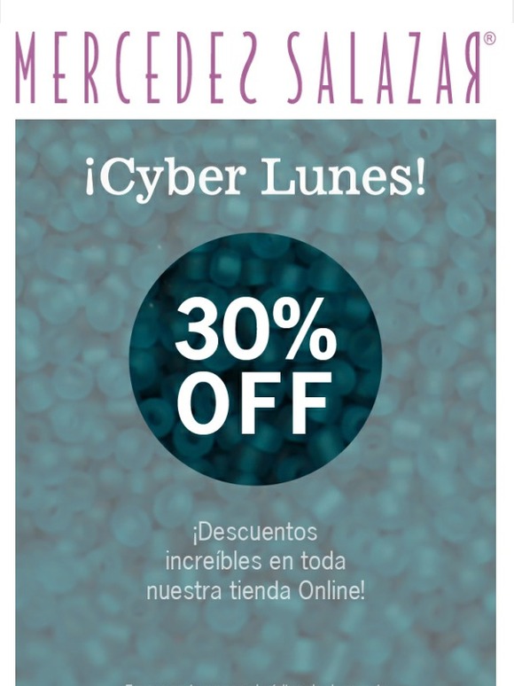 ¡Cyberlunes! ¡30% de descuento en Mercedes Salazar!