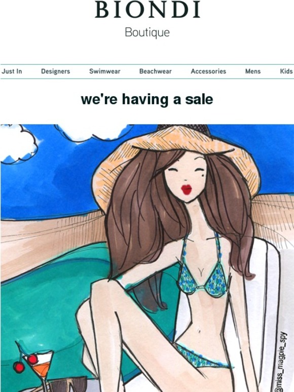 Psst... sale on at Biondi this week only