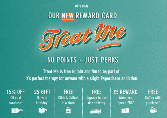 Treat Me - Our New Reward Card