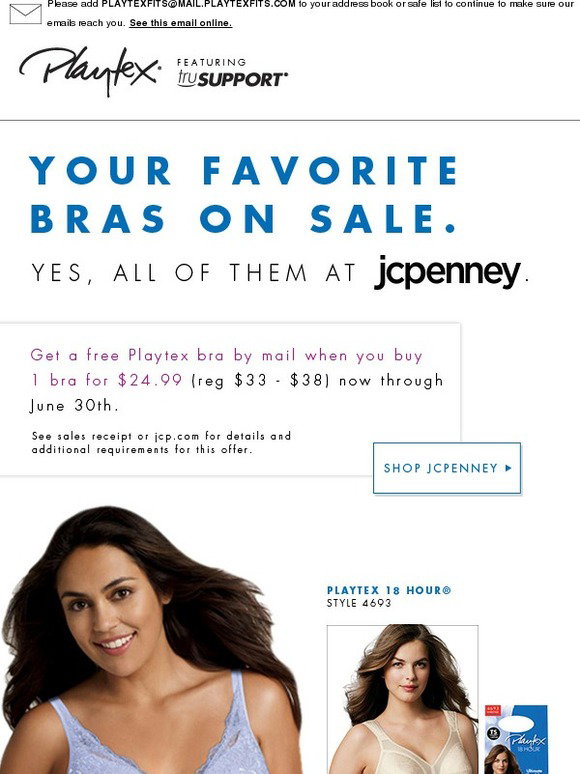 Playtex Bras Closeouts for Clearance - JCPenney