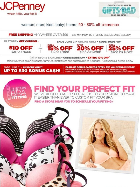 JC Penney: We've added bra-fit specialists to your store!