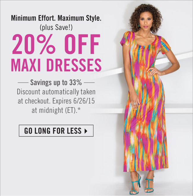 Metro style maxi dresses Clearance