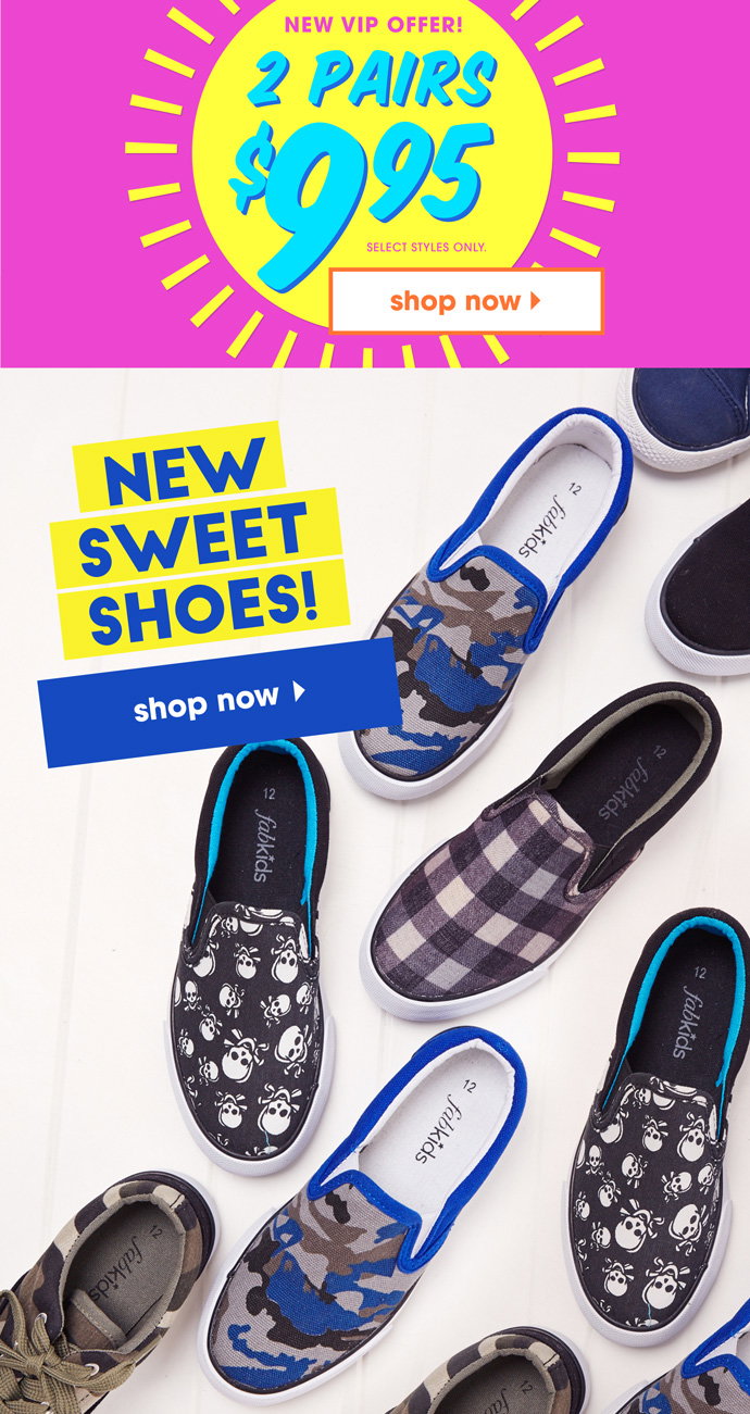 FabKids: Get 2 pairs of shoes for $9.95! | Milled