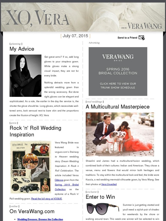Vogue's Rock 'n' Roll Wedding Inspiration + Win a Pair of Vera Wang Sunglasses