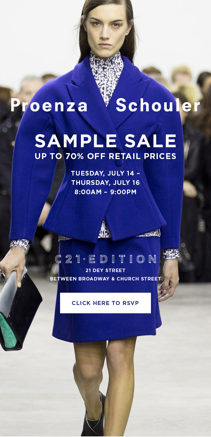 Century21 PROENZA SCHOULER Sample Sale Exclusive Invite Milled