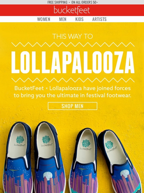 Bucketfeet Introducing The Lollapalooza X BucketFeet Shoe Milled