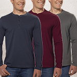 Tailor Vintage Men's Long Sleeve Henley