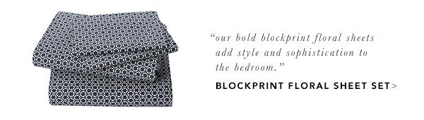 Block Print Floral Sheet Set