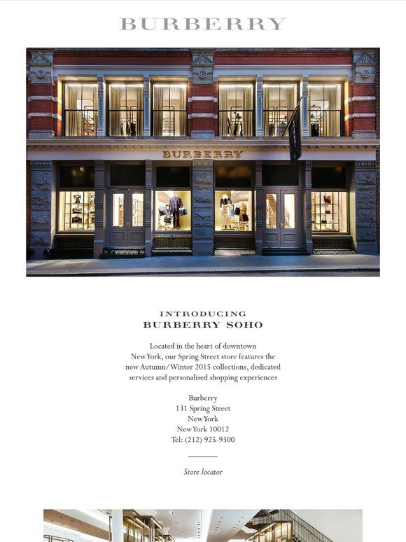 Burberry: Discover 131 Spring Street, our new SoHo store | Milled