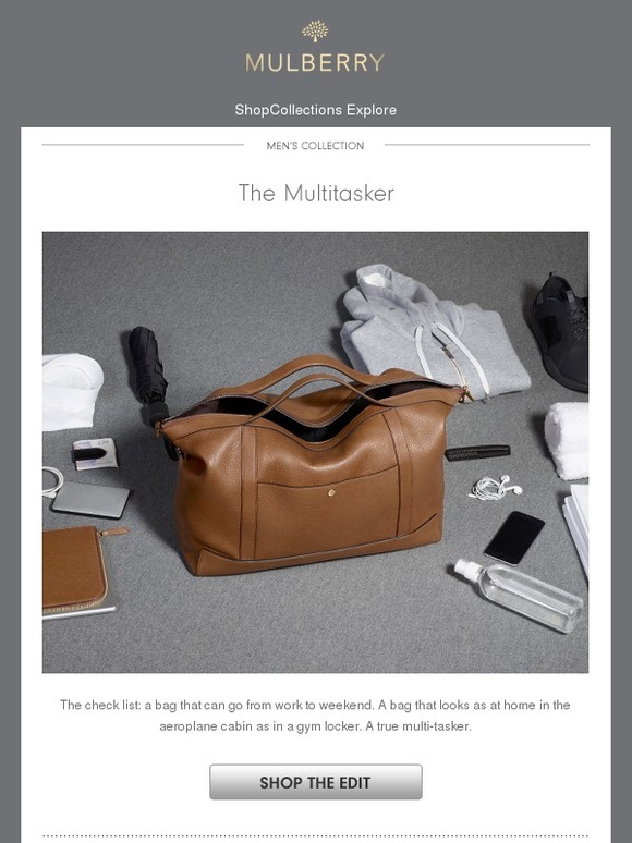 Mulberry One bag, problem solved. Milled