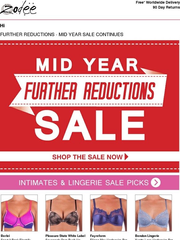 Zodee: Further Reductions - Mid Year Sale Continues