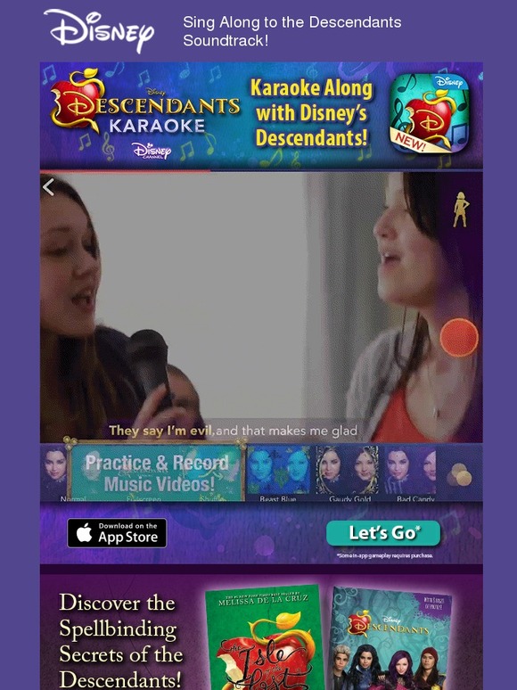 Disney Cruise Line NEW Disney Descendants Karaoke App! Milled