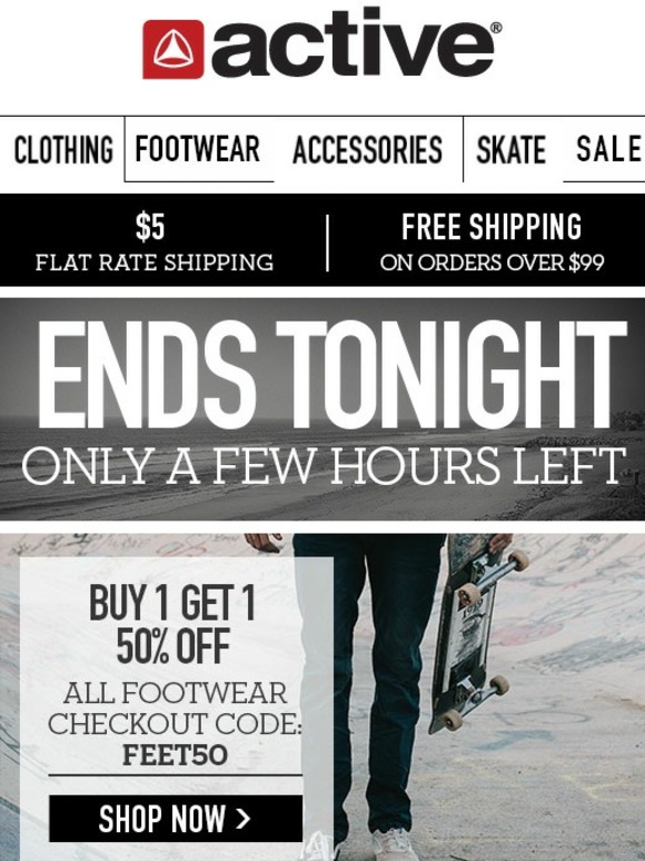 Active Ride Shop Only a few hours left! Buy one get one 50 Off