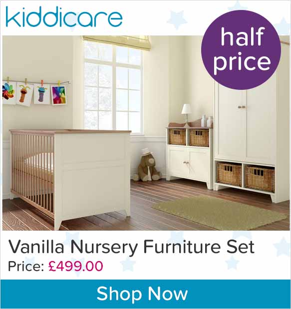 Little acorns vanilla nursery furniture set sale